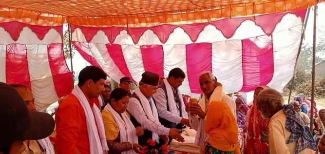 सरावल गाउपालिकामा जेष्ठ नागरीकलाई सम्मान