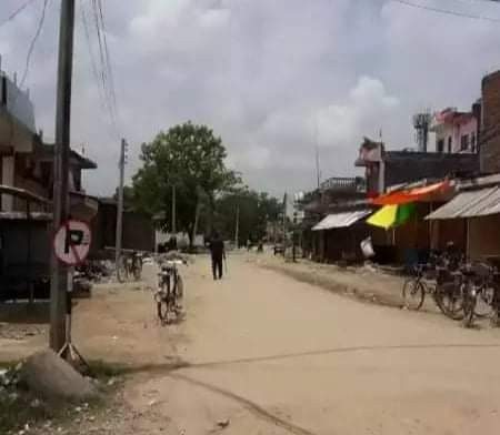 महाराजगन्जमा  लकडाउनको प्रभाव,  बजार सुनसान