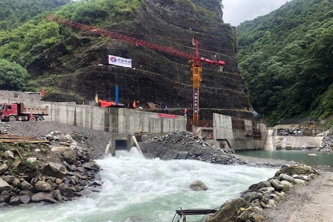 मेलम्ची खानेपानी आयाेजनाको ‘हेडबक्स’ निर्माण तीव्र