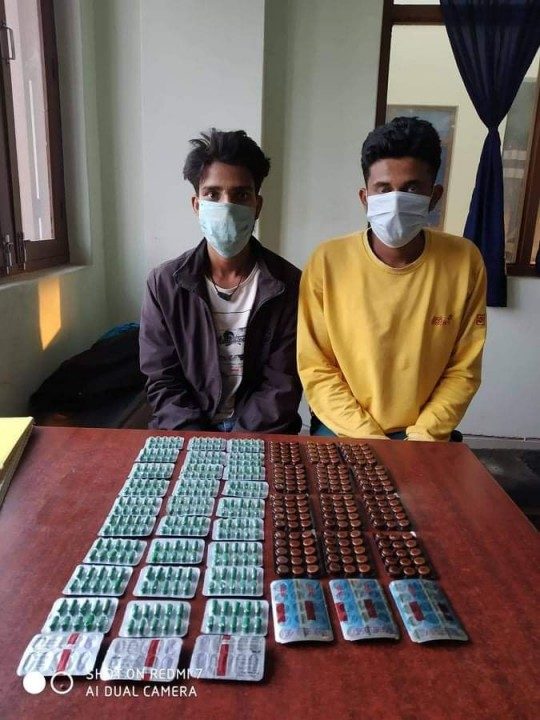 नेपाल प्रहरी र सशस्त्र प्रहरीको टोली द्वारा लागु औषध सहित दुई जना पक्राउ